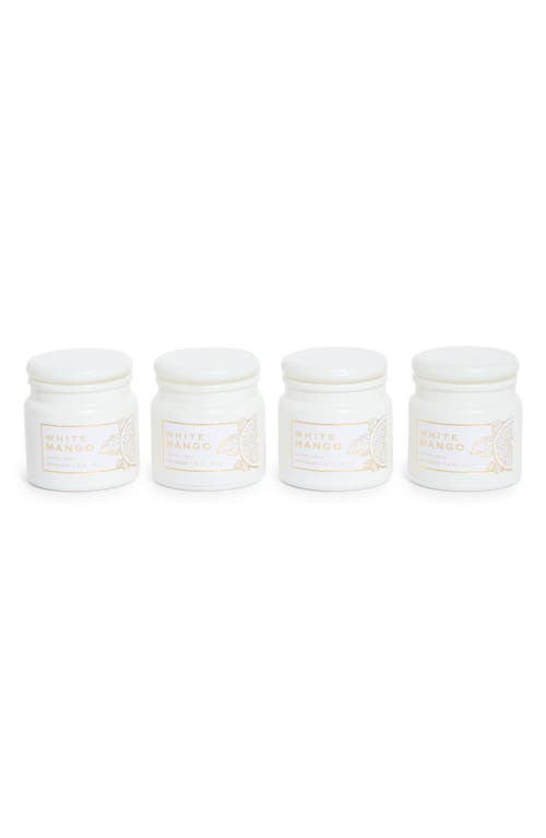 Portofino Candles White Mango Set Of 4 Mini Candles In White
