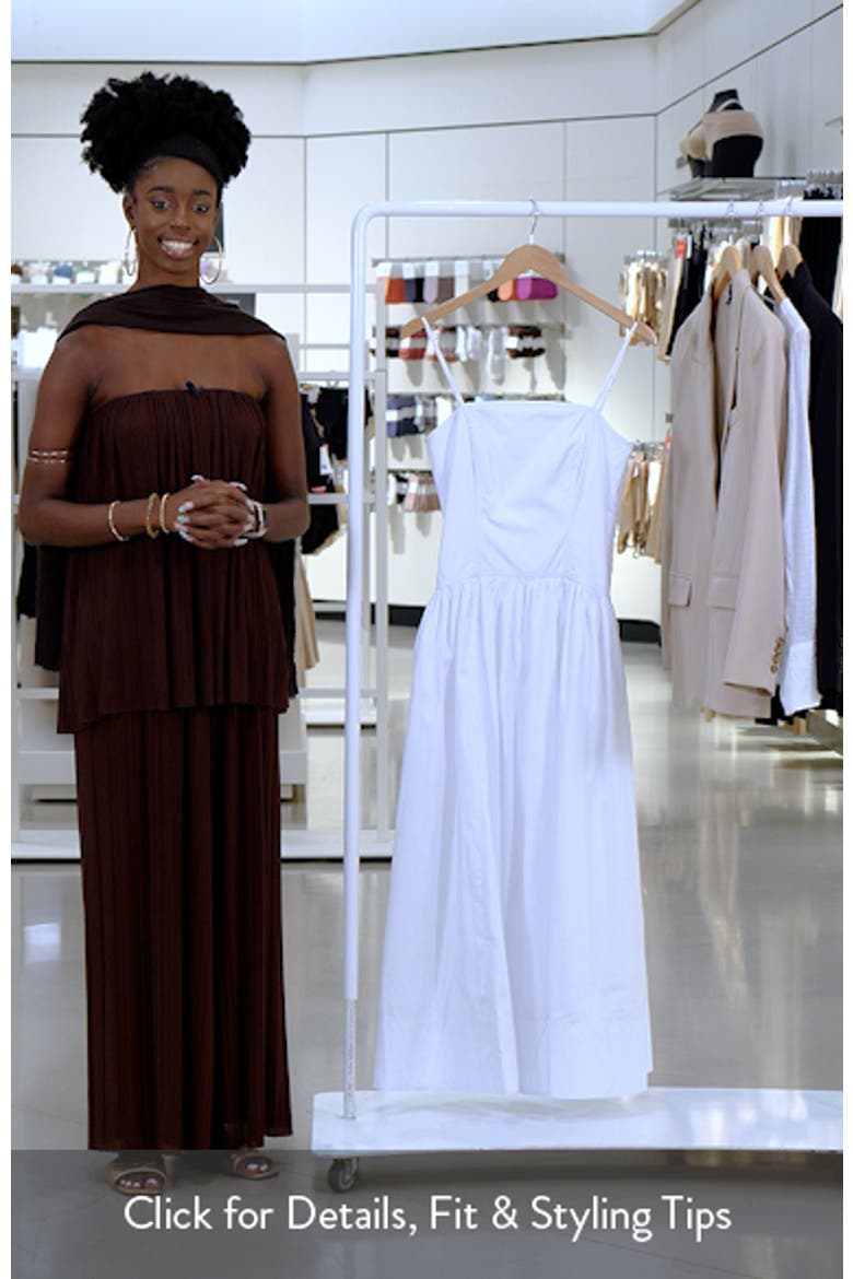Seamed Poplin Midi Sundress video