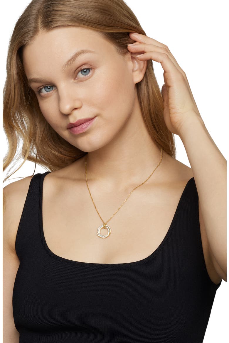 21MM MEDIUM PAVE CROSSOVER PEN, Alternate, color, 18K YELLOW GOLD