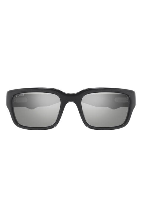 59mm Gradient Rectangular Sunglasses