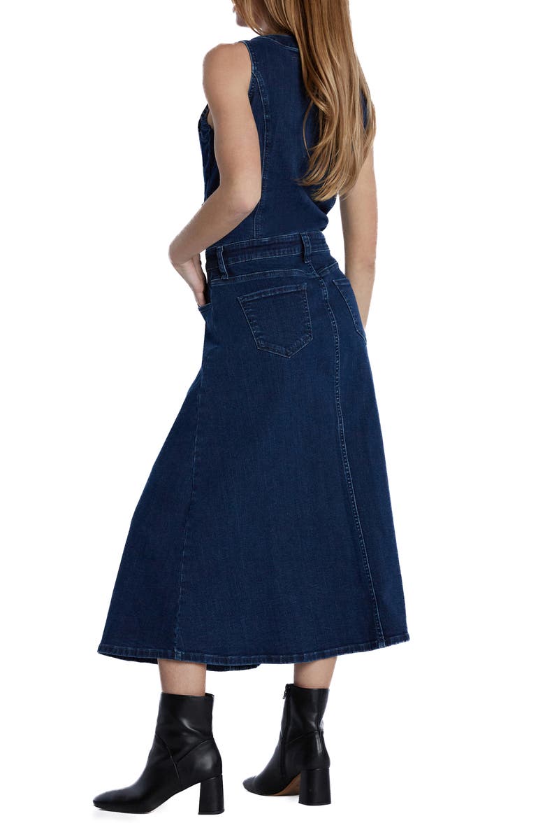 Wash Lab Denim Sleeveless Denim Midi Dress, Alternate, color,