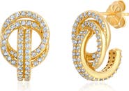 Crislu Pavé Huggie Hoop Earrings