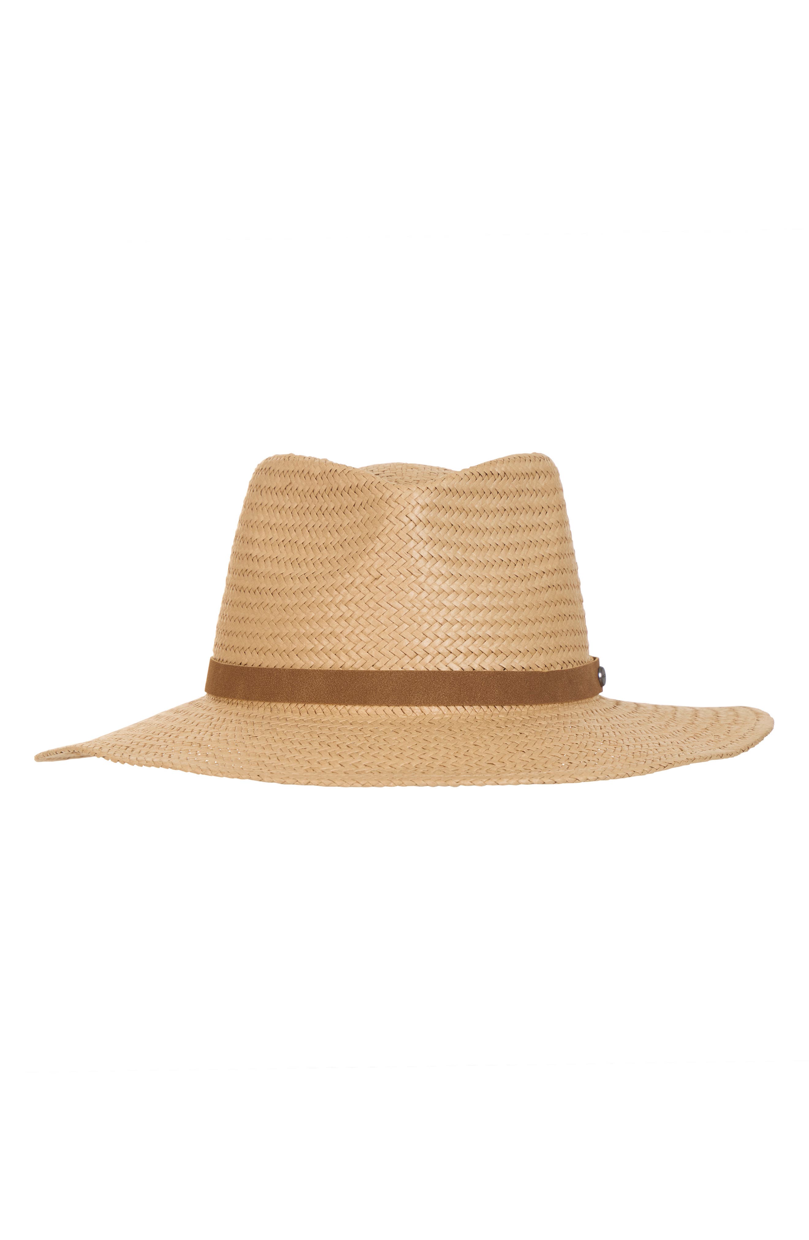 Vince Wide Brim Straw Fedora Hat