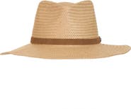 Vince Wide Brim Straw Fedora Hat
