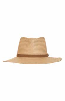 Vince Wide Brim Straw Fedora Hat