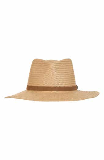 Vince Wide Brim Straw Fedora Hat