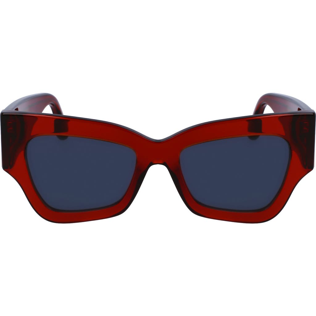 Victoria Beckham 52mm V Plaque Butterfly Sunglasses In Red