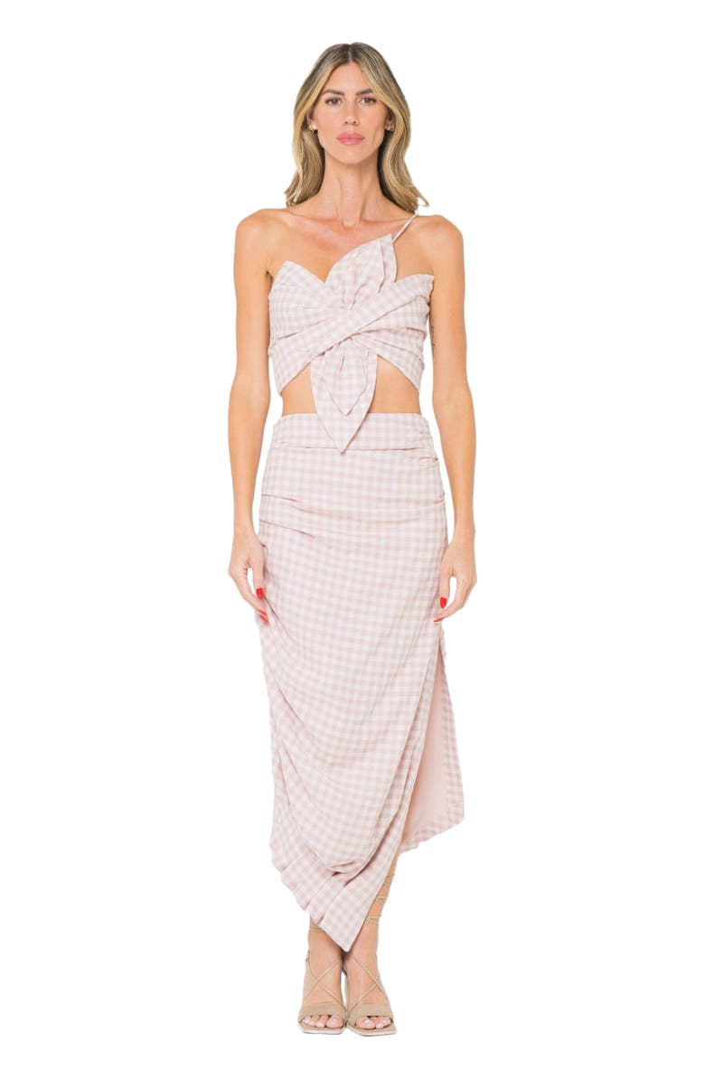 JBQ Novie Skirt, Main, color, Pink Check