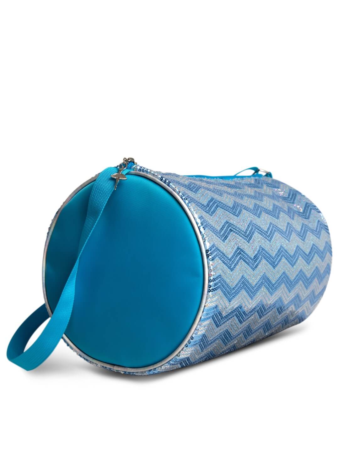 Chevron Barrel Bag, Alternate, color, blue