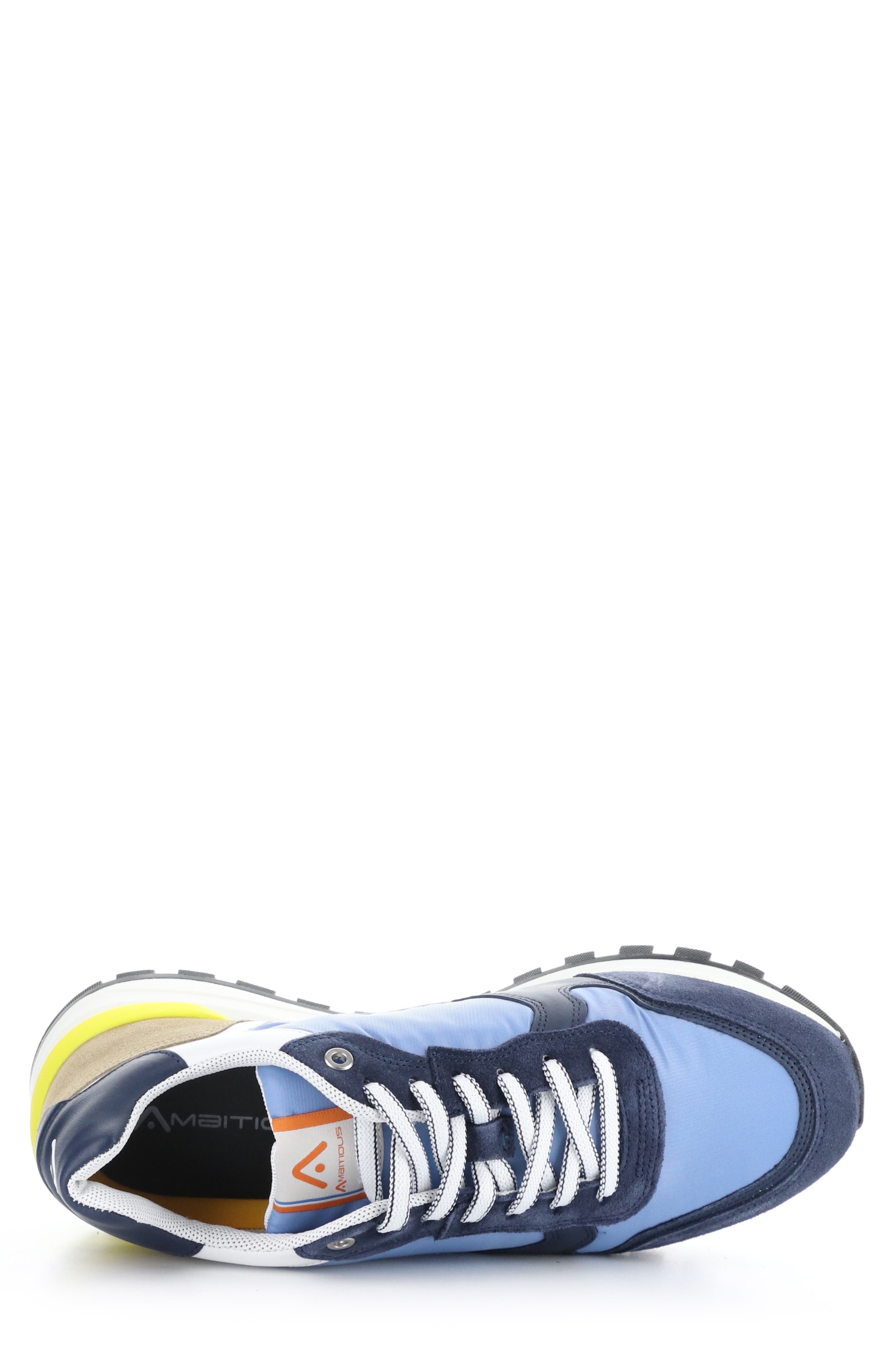 Ambitious 11539C Low Top Sneaker, Alternate, color, Blue Combo Leather/ Textile