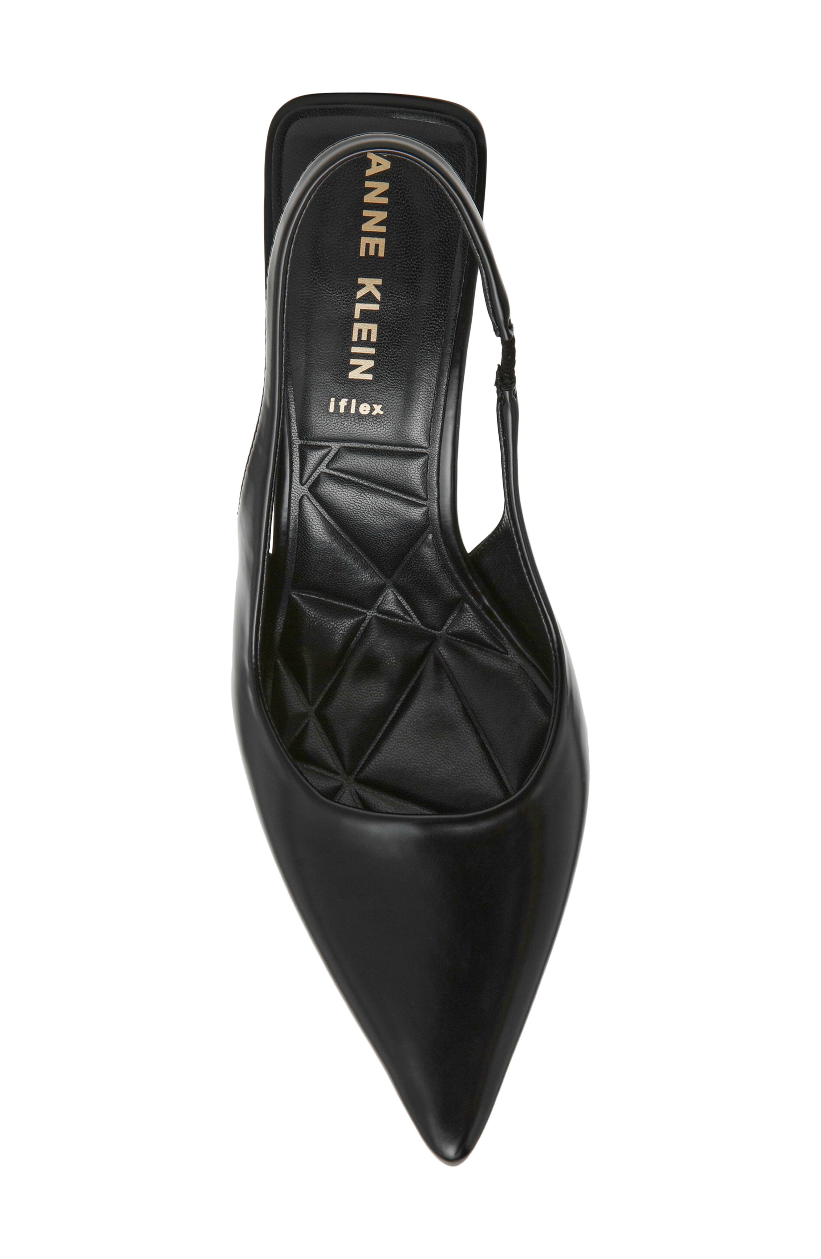Anne Klein Itzy Pointed Toe Slingback Pump, Alternate, color, Black Box