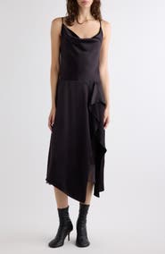 Acne Studios Dinouka Satin Midi Dress