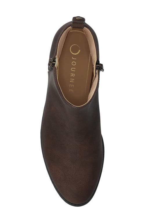 Journee Collection Journee Ellis Round Toe Bootie In Brown