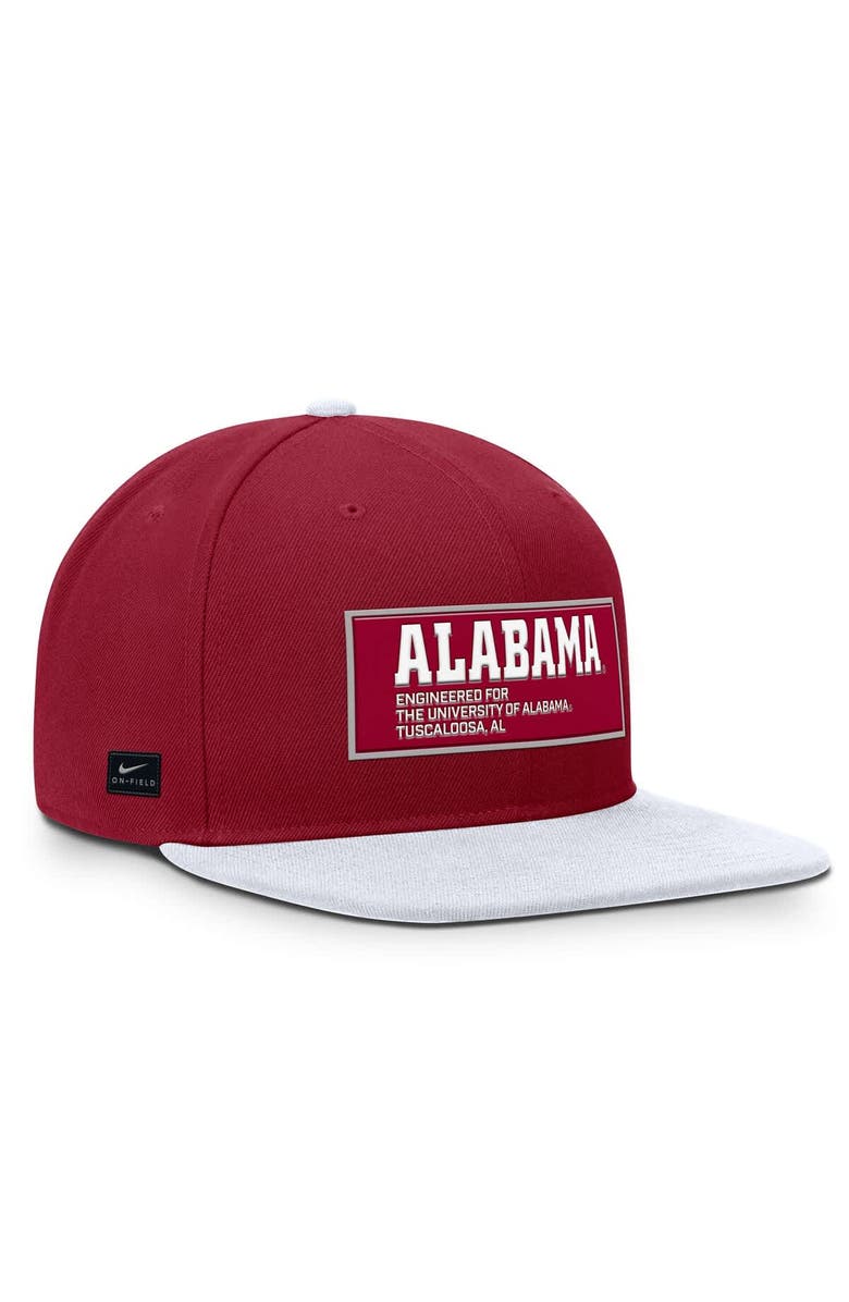 Nike Men's Nike Crimson/White Alabama Crimson Tide 2025 On-Field Patch Pro Dri-FIT Snapback Hat, Alternate, color, Crimson