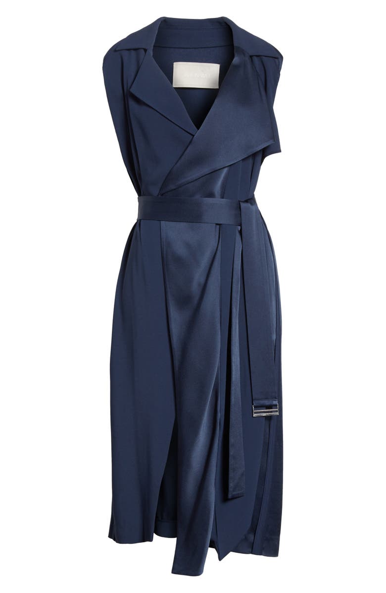 JASON WU Crepe Back Satin Belted Wrap Dress, Alternate, color, 