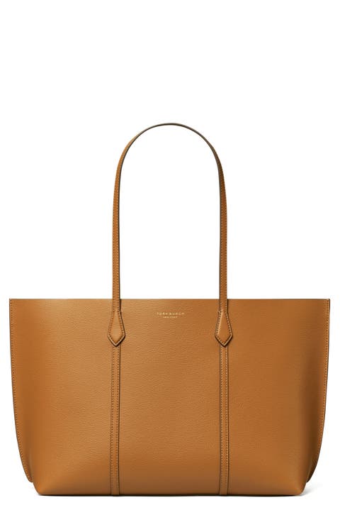 Perry Triple Compartment Leather Tote