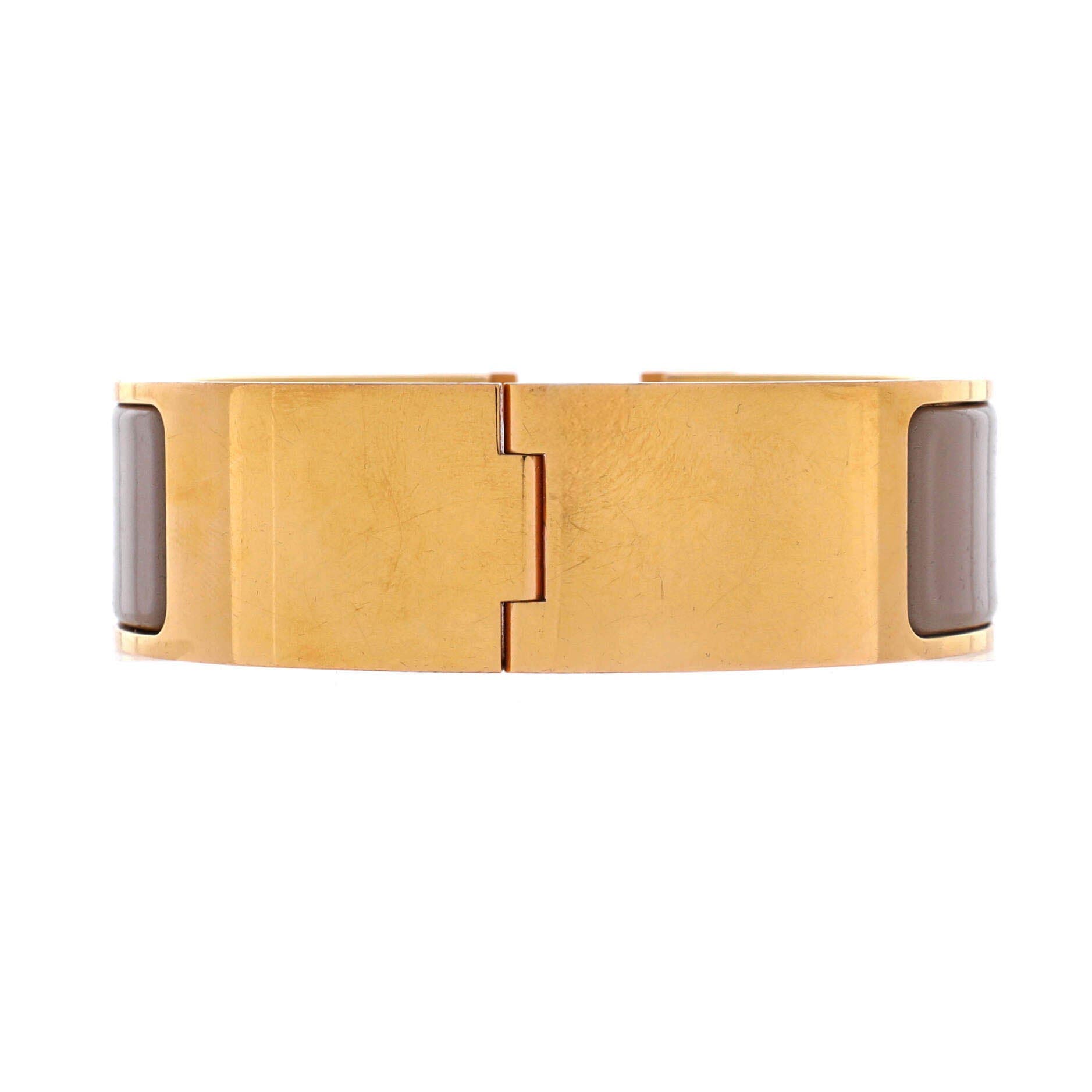 Pre-Owned Hermes Clic H Bracelet Enamel Wide, Alternate, color, Neutral