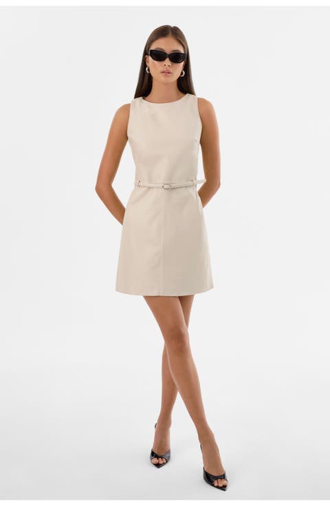 Hilma | Leather Shift Dress