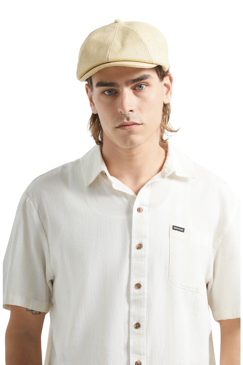 Brood Driving Cap, Alternate, color, DARK TAN STRAW