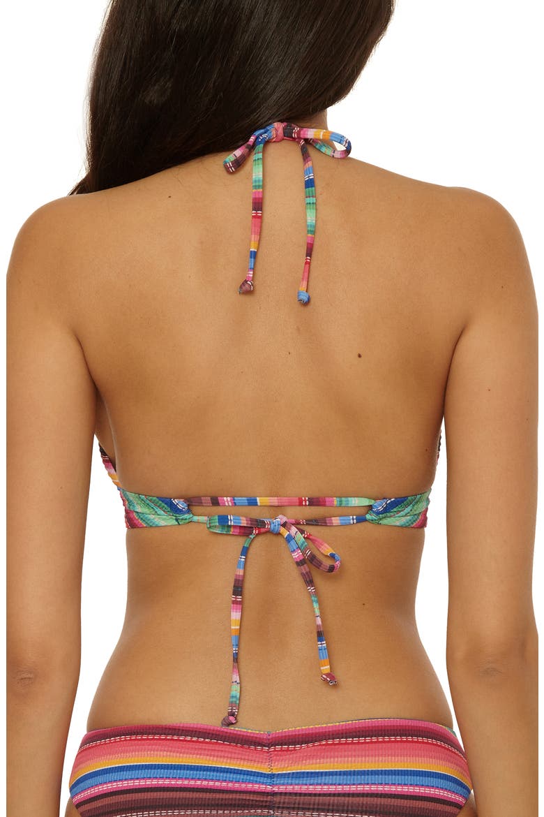 Vallarta Halter Bikini Top, Alternate, color, BLUE MULTI