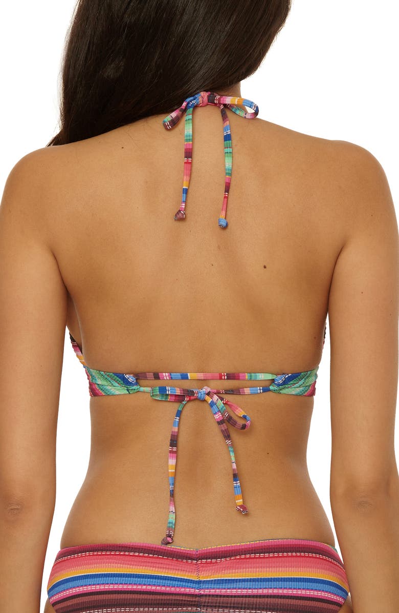 Becca Vallarta Halter Bikini Top, Alternate, color, Blue Multi