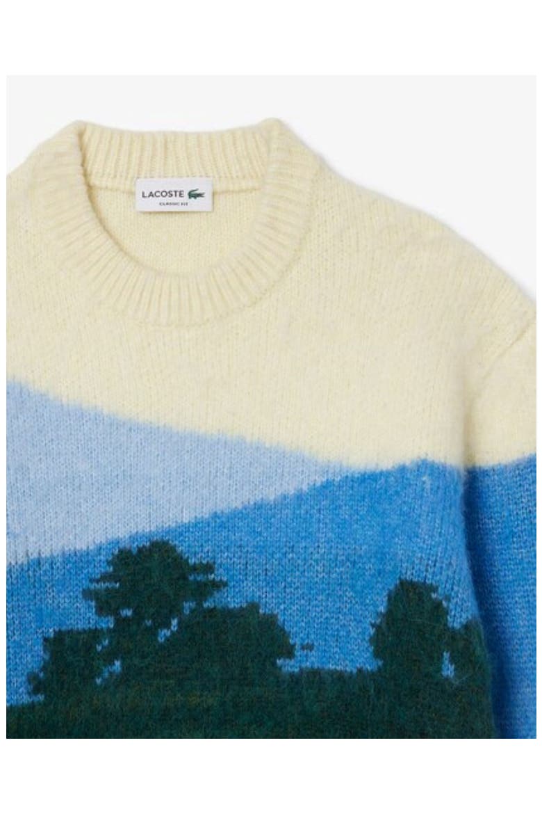 Landscape Pattern Crewneck Sweater, Alternate, color, GREEN/ VAPOROUS-OVERVIEW