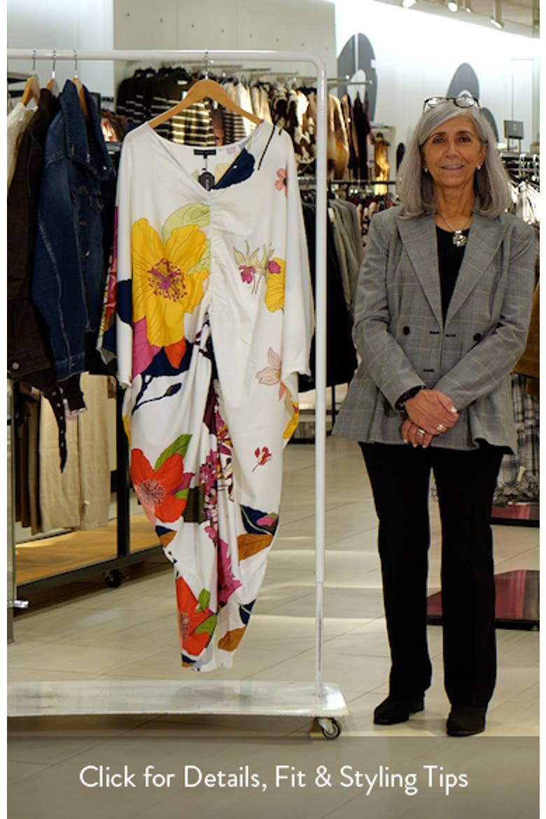 Print Cinch Waist Caftan Dress video