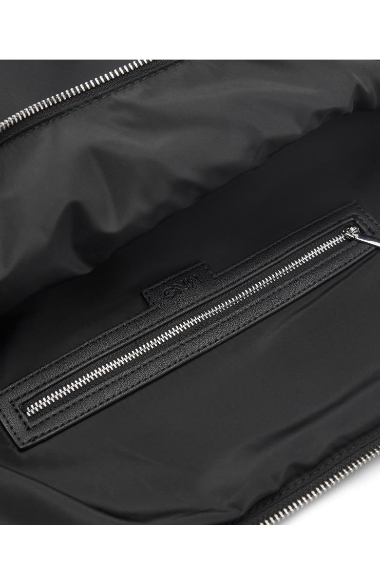 MANGO Large Nylon Shopper Tote, Alternate, color, Black