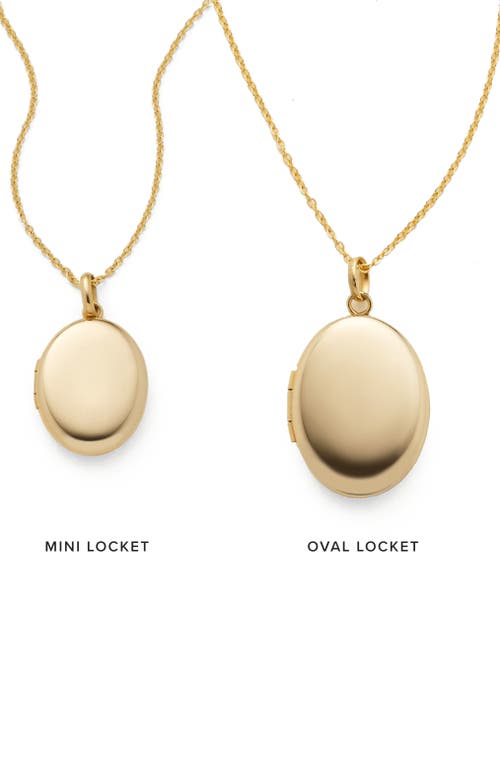 Made By Mary Mini Oval Locket Necklace In Metallic