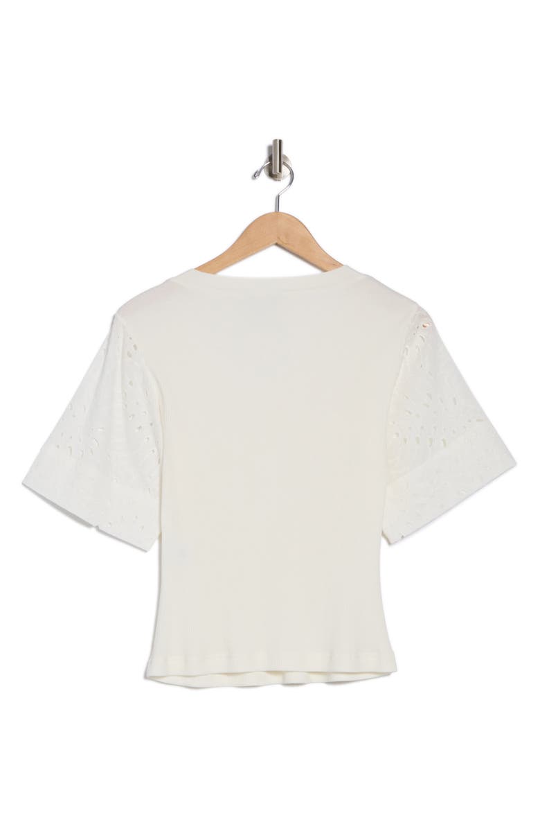 Derek Lam 10 Crosby Margaux Mix Media T-Shirt, Alternate, color, 