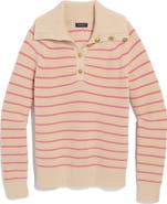 vineyard vines Stripe Half Button Sweater