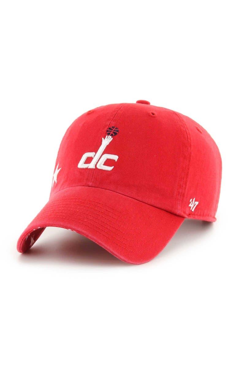 '47 Women's '47  Red Washington Wizards Confetti Undervisor Clean Up Adjustable Hat, Alternate, color, Red