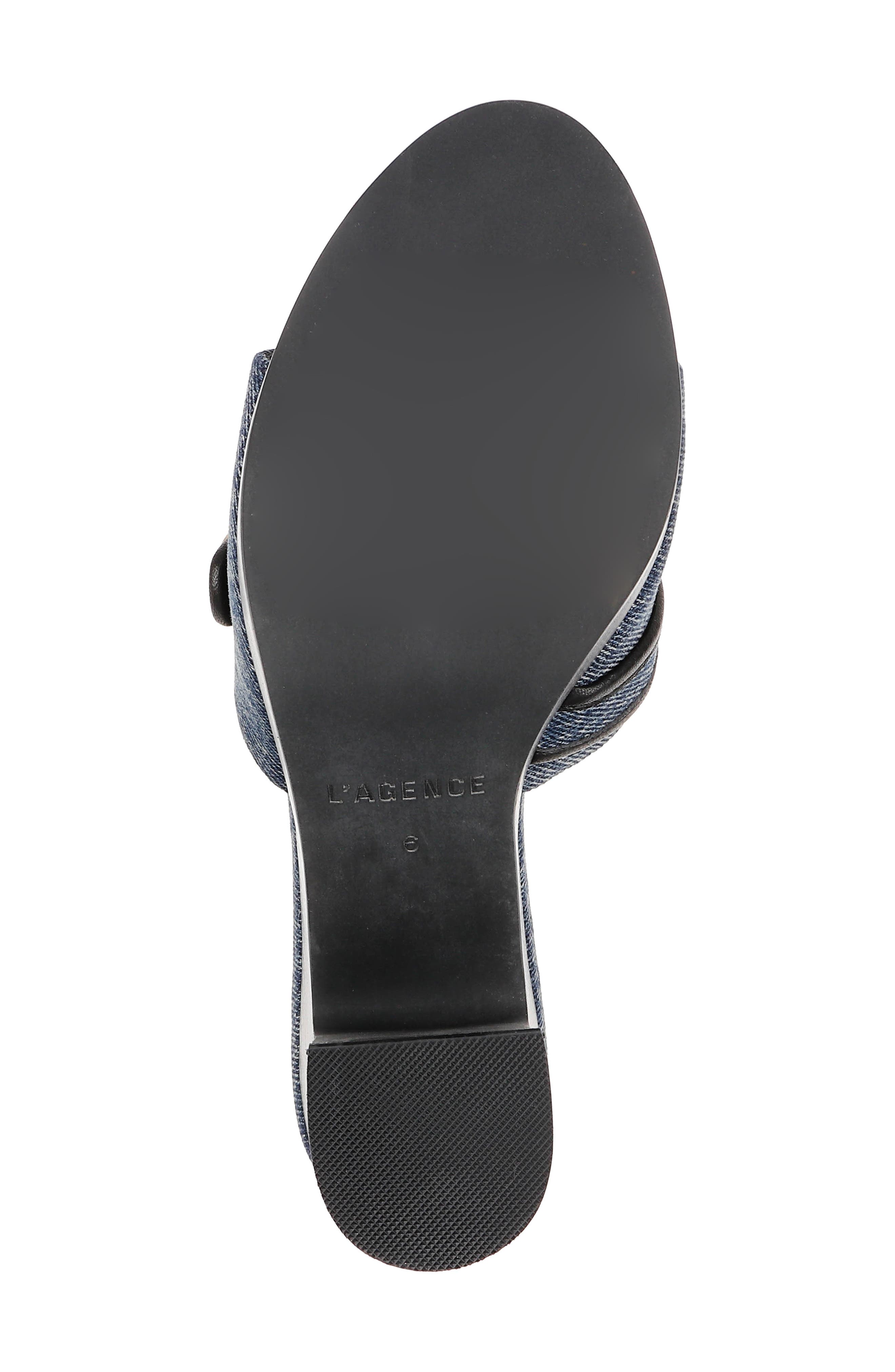 L'AGENCE Gladys Platform Slide Sandal, Alternate, color, Dark Denim