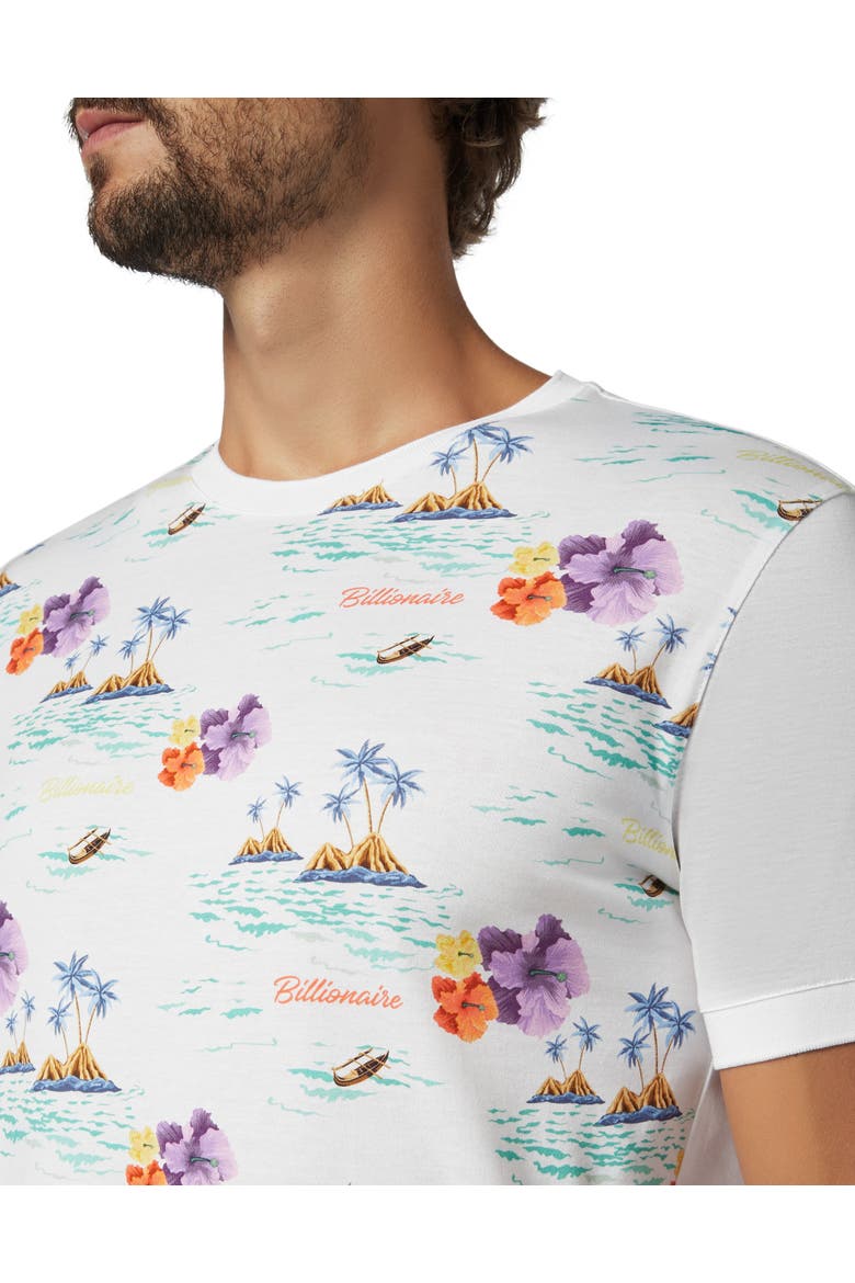 T-Shirt Round Neck Palms Men, Alternate, color, white