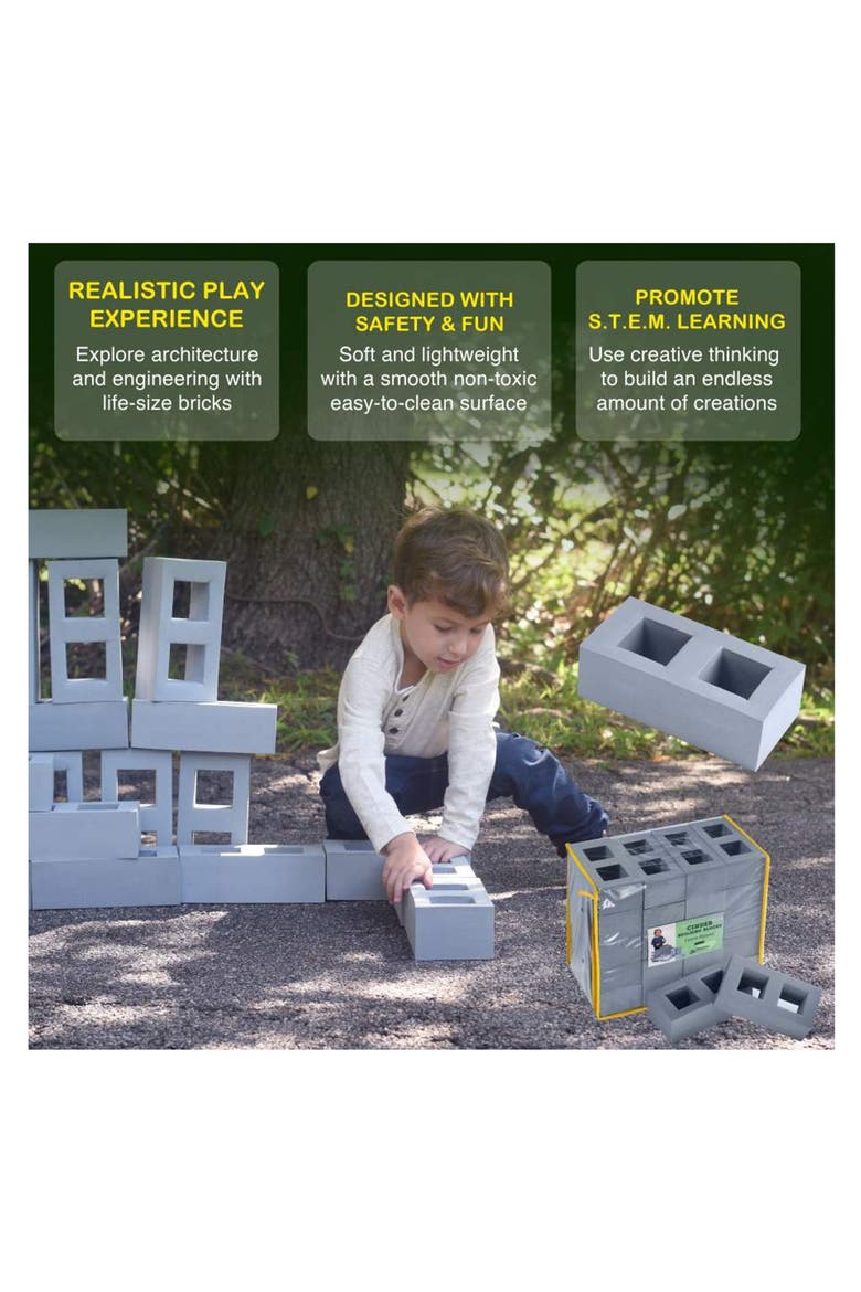 20-Piece Foam Building Block Set, Alternate, color, NO COLOR