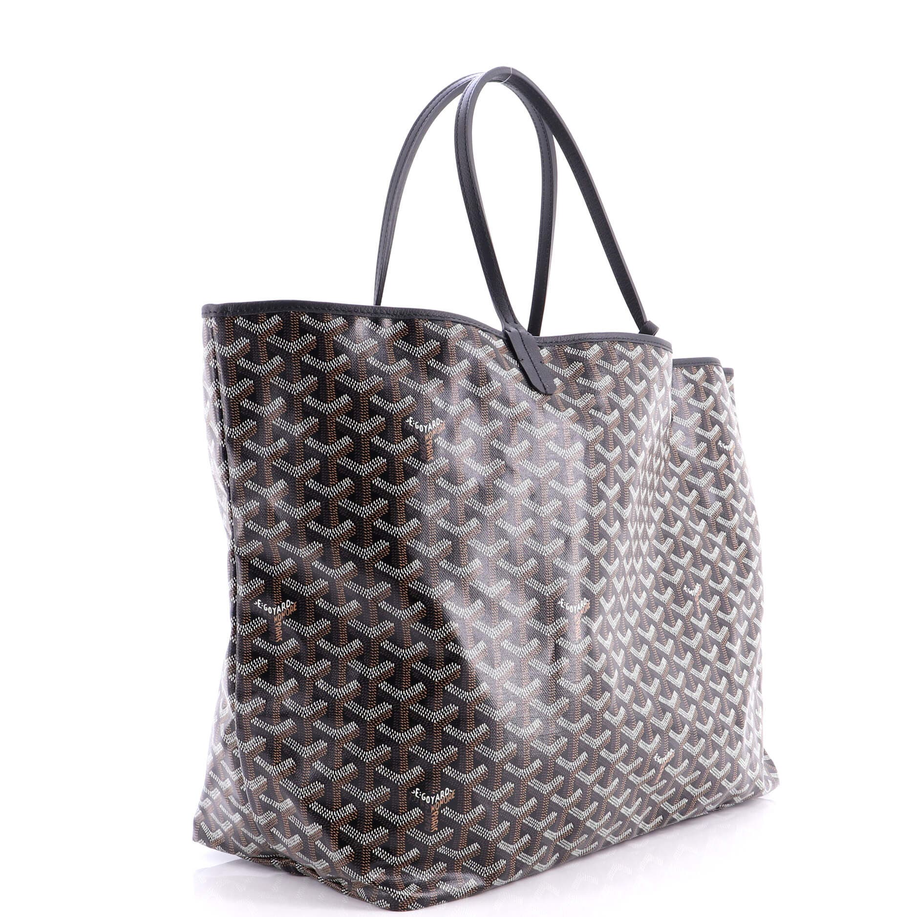 Pre-Owned Goyard Saint Louis Tote Coated Canvas GM, Alternate, color, Black
