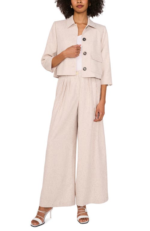 Shop Vince Camuto Tweed Crop Jacket In New Ivory