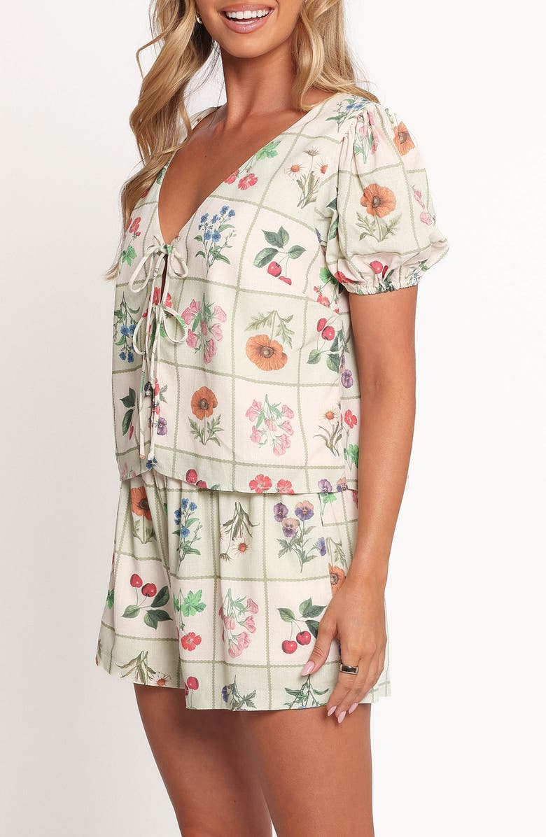 Petal & Pup Asta Tie Front Top & Pull-On Shorts Set, Alternate, color, Flower Market