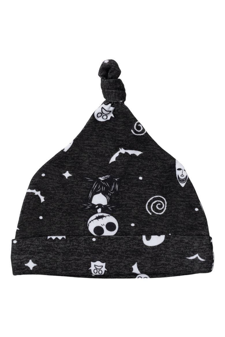 Nightmare Before Christmas Footed Pant and Bodysuit Set with Hat, Alternate, color, Jack Skellington Grey