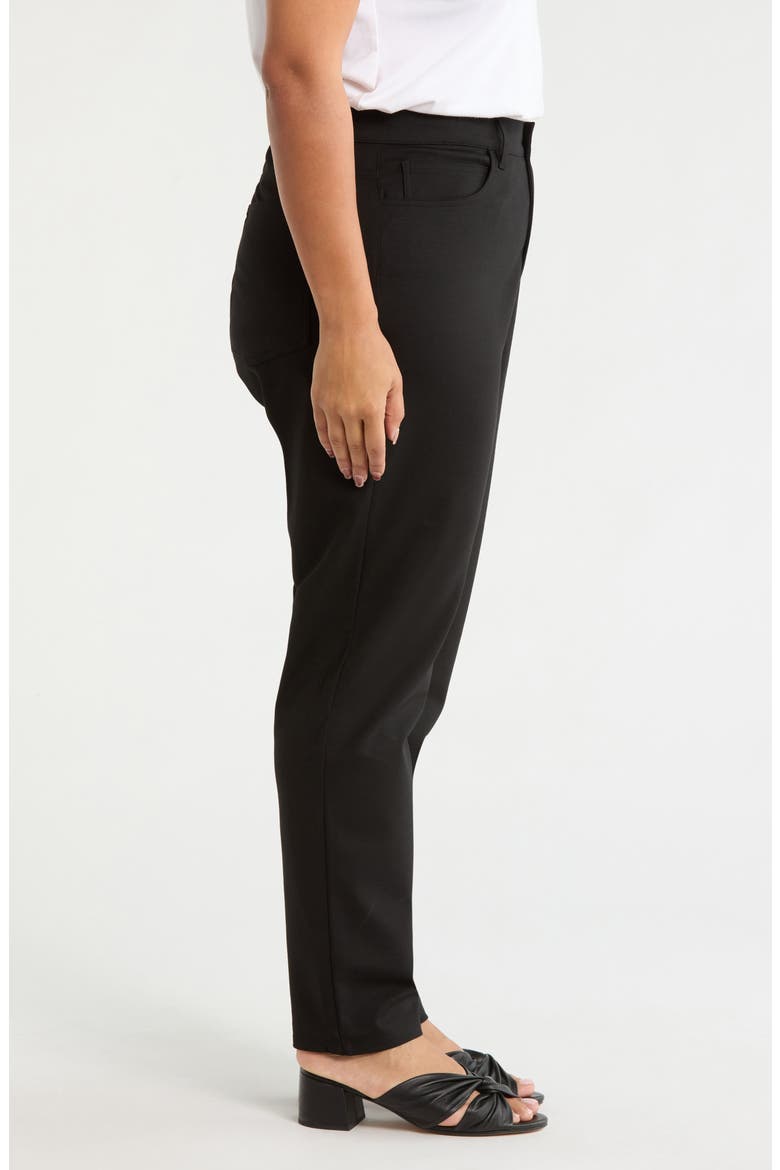 High Waist Slim Pants, Alternate, color, BLACK