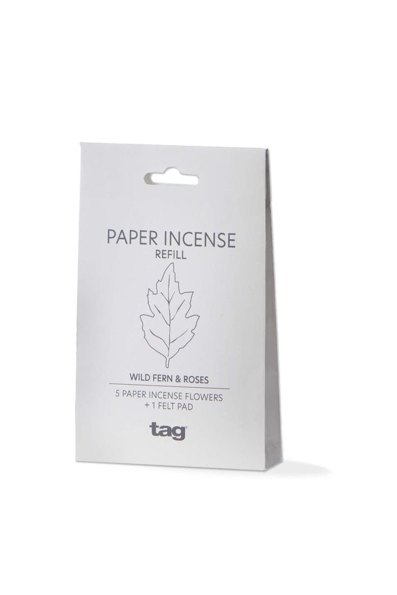 Wild Fern Roses Paper Incense Refills Ivory Air Fresheners, Main, color, Beige