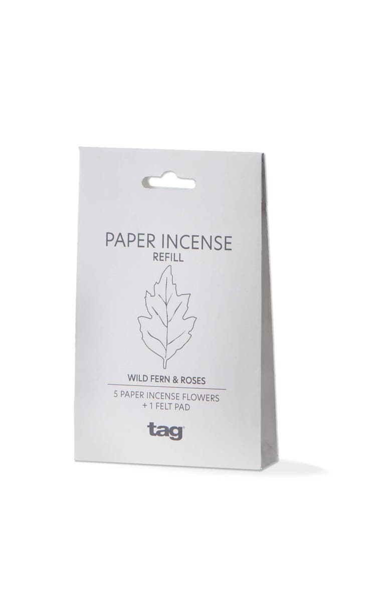 tag Wild Fern Roses Paper Incense Refills Ivory Air Fresheners, Main, color, Beige