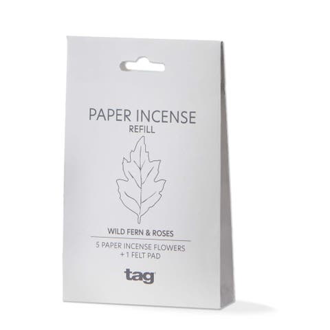 Wild Fern Roses Paper Incense Refills Ivory Air Fresheners