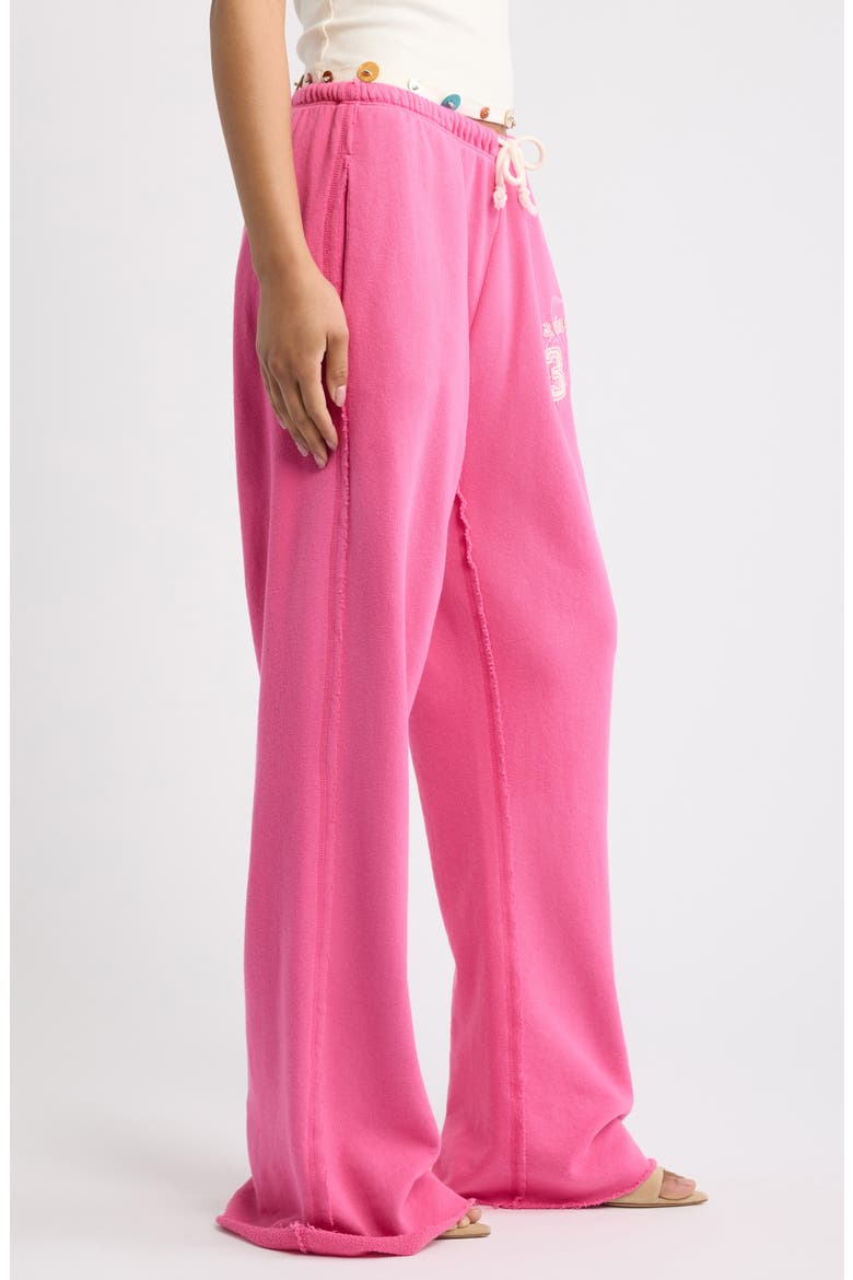 Cleo Cotton Fleece Drawstring Pants, Alternate, color, PINK