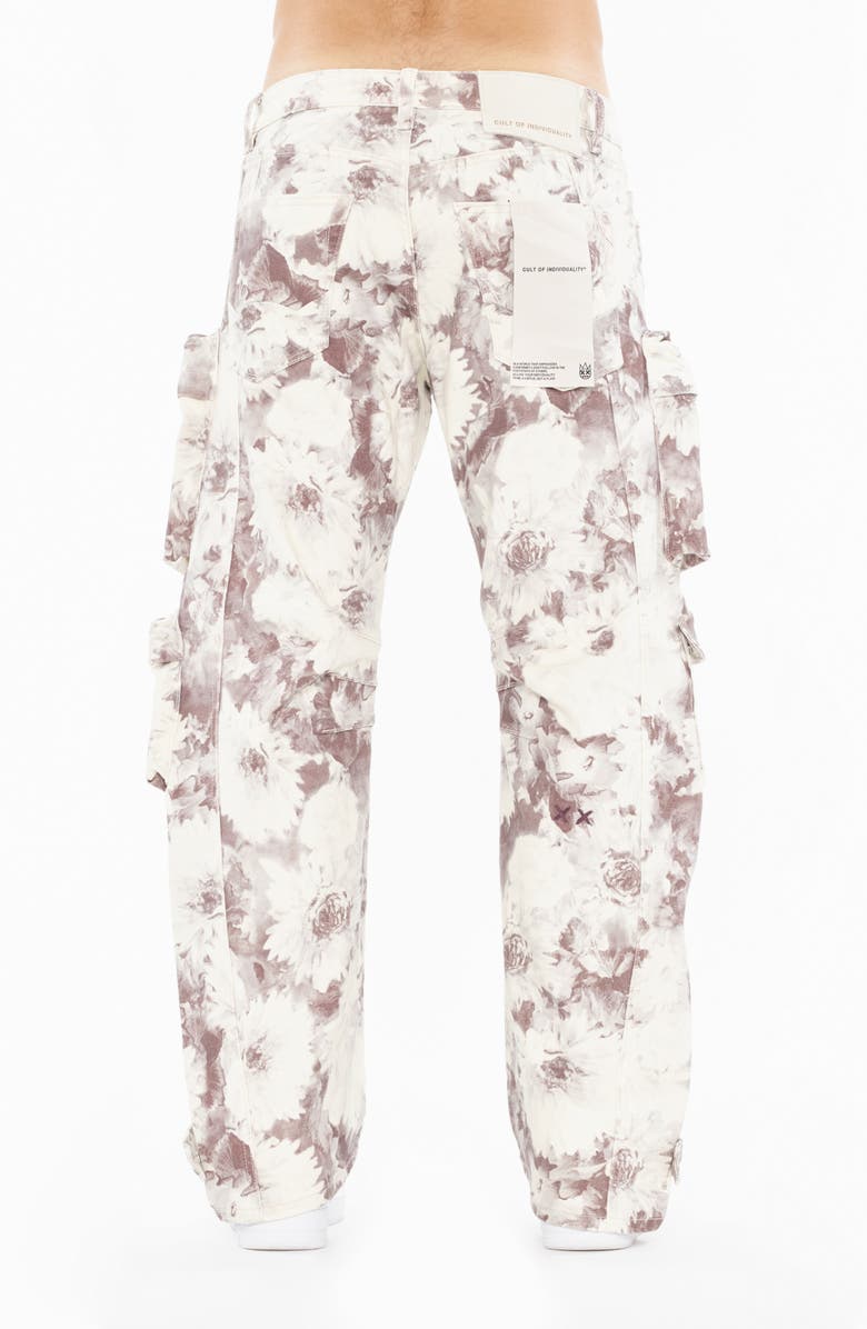 Cult of Individuality Baggy Cargo Jeans, Alternate, color, Flora Print