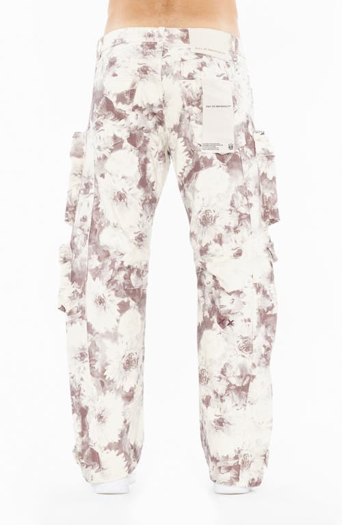 Cult Of Individuality Baggy Cargo Jeans In Flora Print