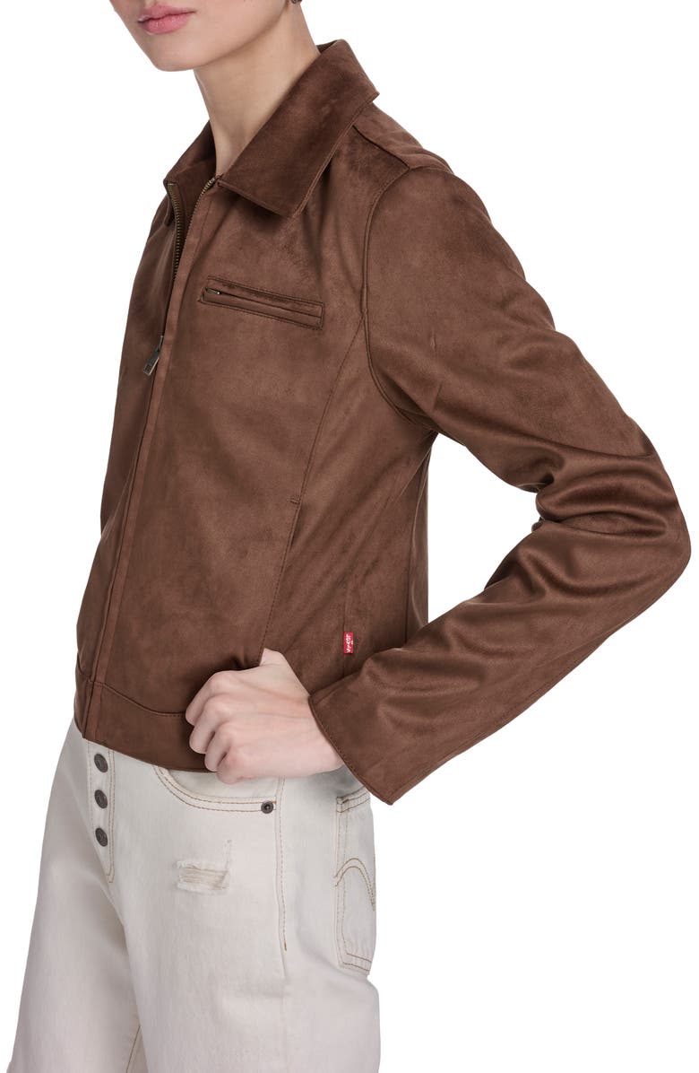 Levi's Faux Suede Jacket, Alternate, color, Maple Faux Suede