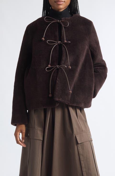 Annie Genuine Shearling Coat
