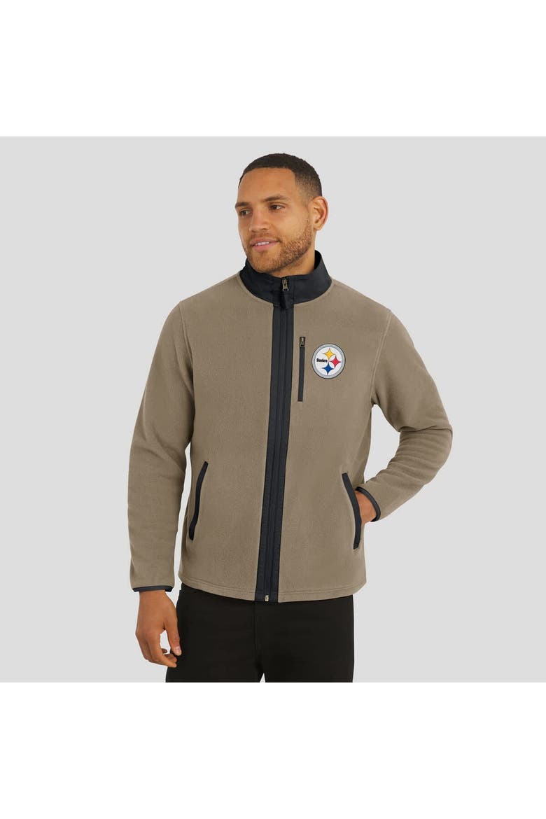 Men's NFL x Darius Rucker Collection by Fanatics  Tan Pittsburgh Steelers Heavyweight Polar Fleece Full-Zip Jacket, Alternate, color, Tan