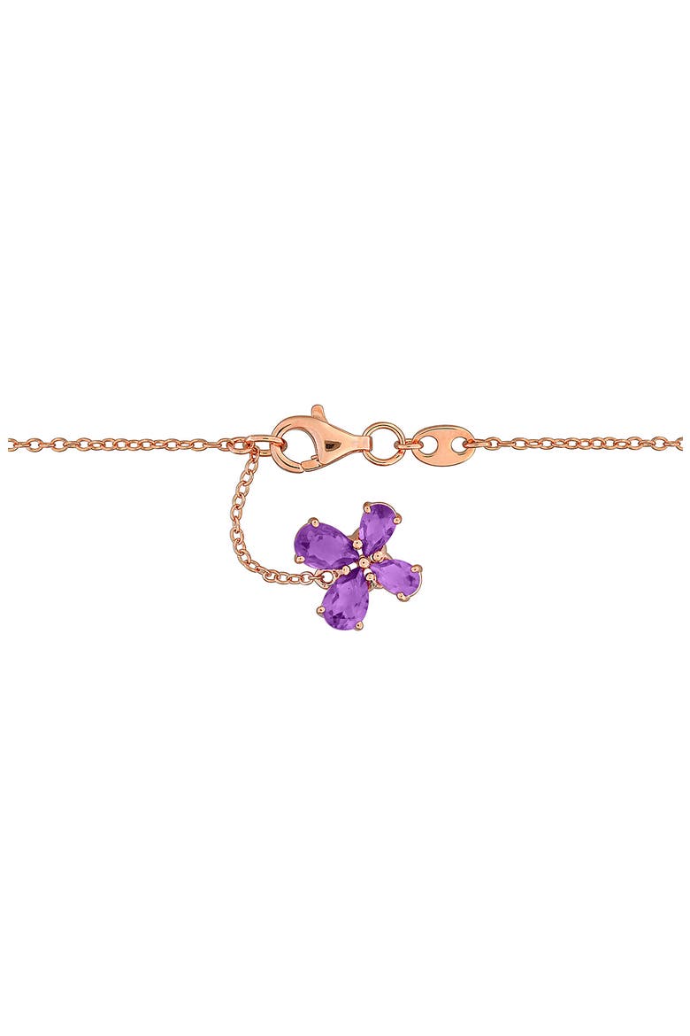 Multi-Gem Butterfly Pendant Necklace, Alternate, color, PURPLE